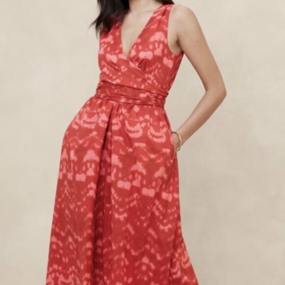 Banana Republic Dresses & Skirts - Banana Republic Voille Wrap-Waist Maxi Dress Size 4 NWT